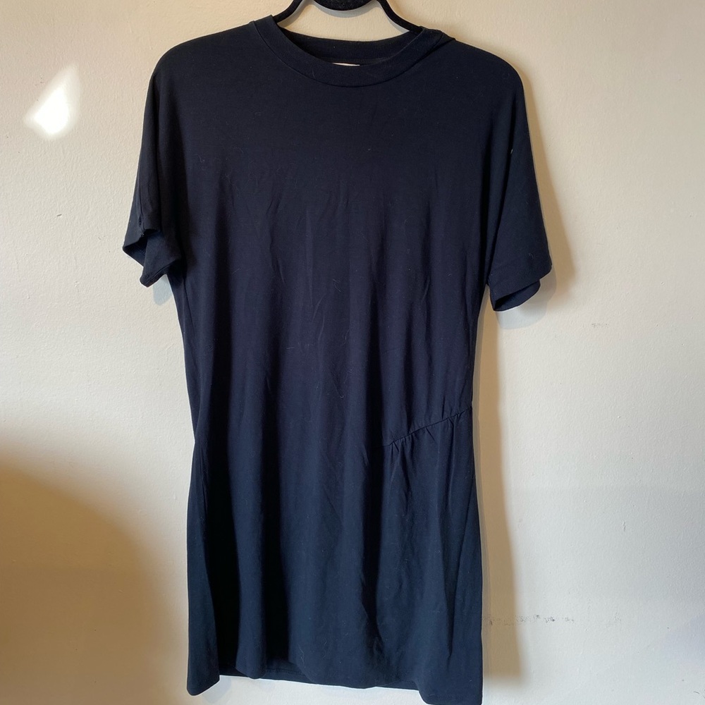 Aritzia Wilfred free size medium black side gather shift dress. - Picture 2 of 8